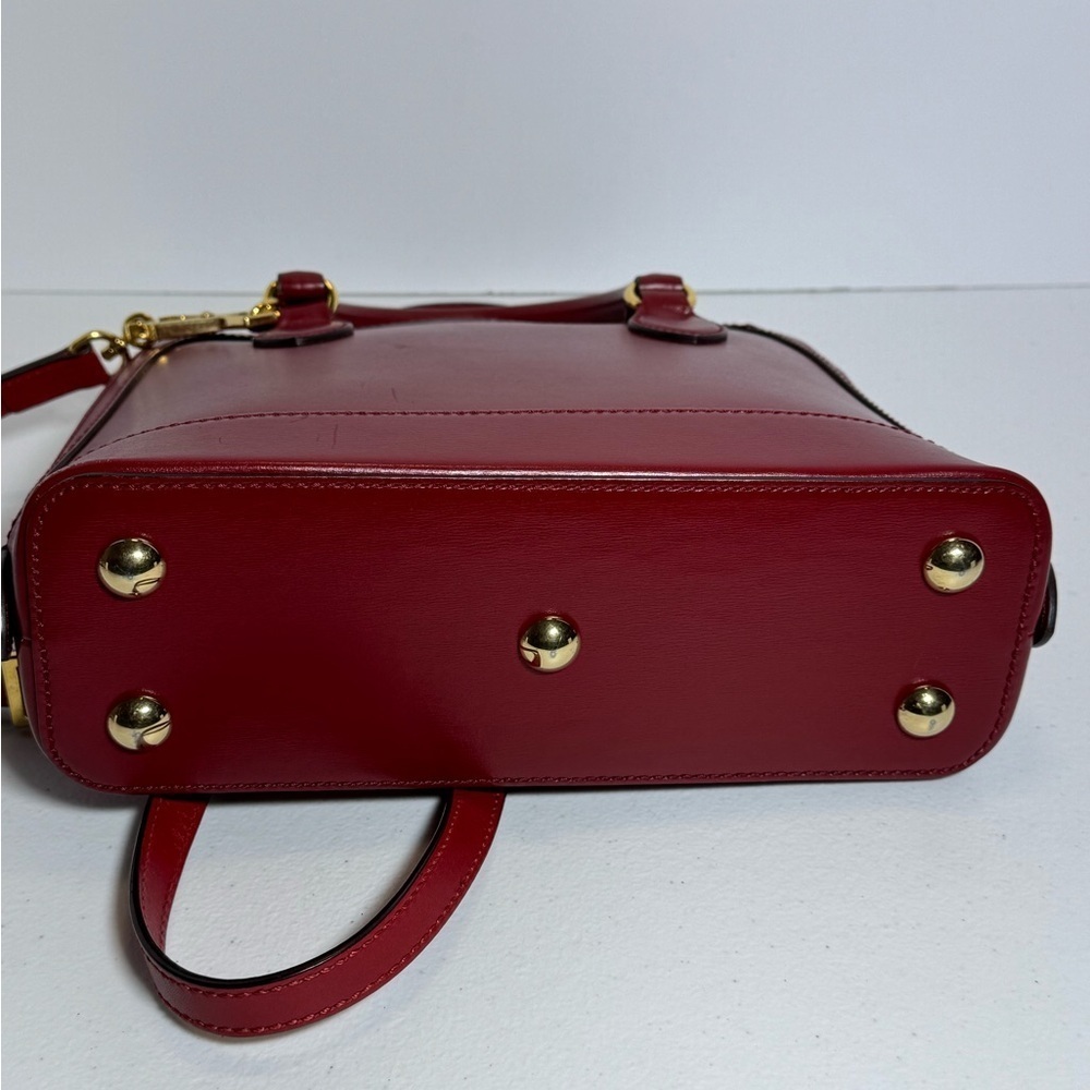 AUTHENTIC Red Leather Gucci Handbag - Picture 6 of 15